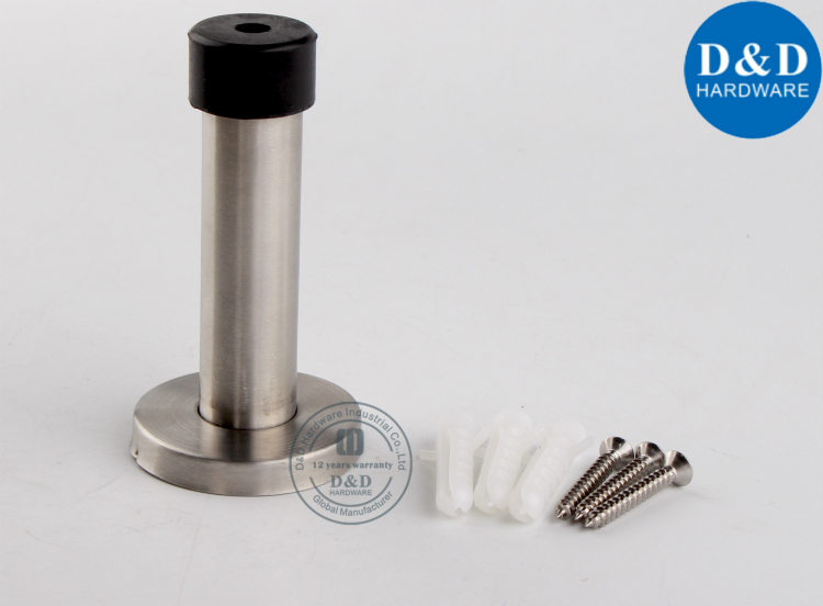Stainless Steel Vertical Wall Mounted Door Stopper-D&D Hardware الفولاذ المقاوم للصدأ العمودي الجدار مثبتة الباب سدادة و د آند د الأجهزة