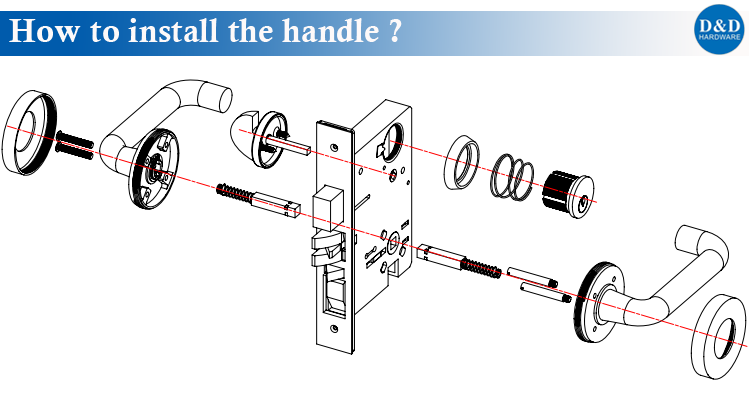 The Installation of American Style Lock from D&D Hardware تثبيت قفل