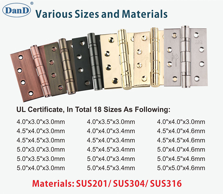 Different Types of Door Hinges-D&D Hardware أنواع مختلفة من مفاتيح الأبواب - أجهزة D & D