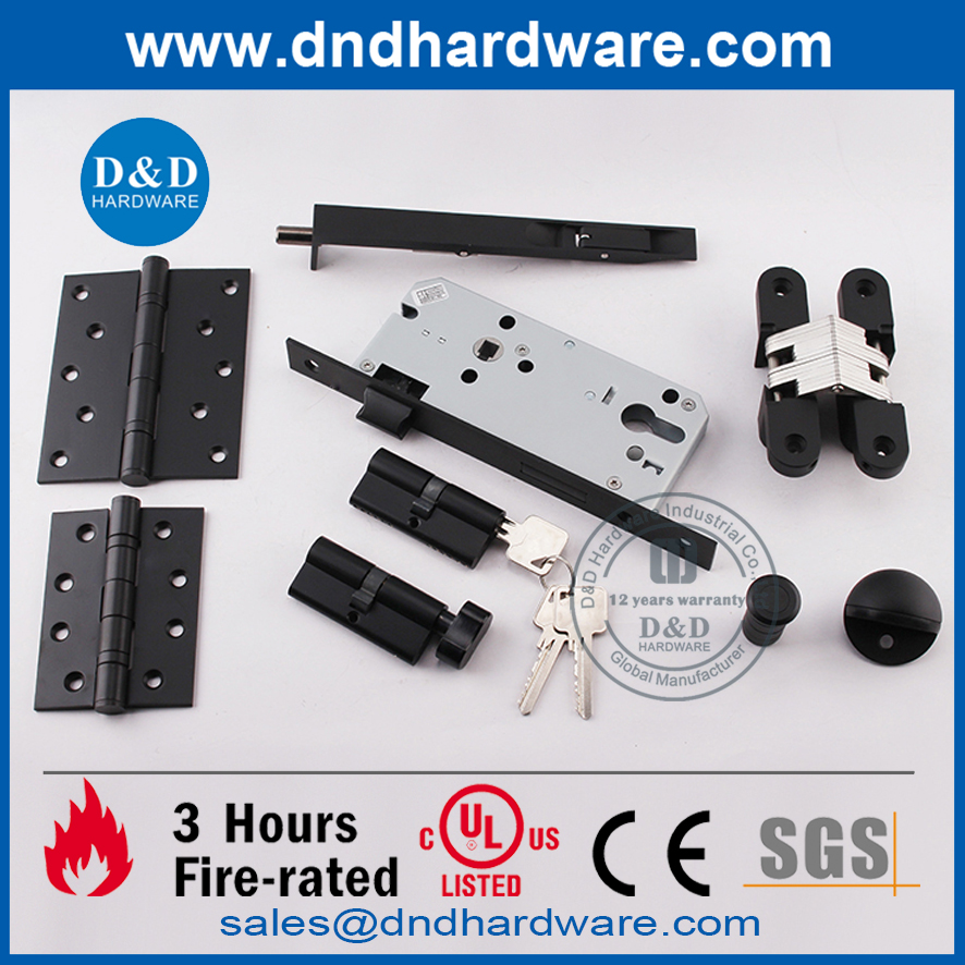 BHMA ANSI MATT Black Stainless Steel 304 NRP DOP HINGE-DDSS001-ANSI-2-4.5X4.5X3.4