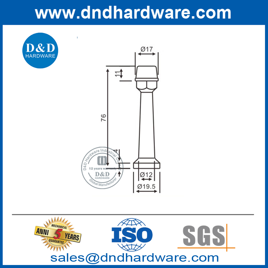 ساتان النيكل الزنك سبيكة الجدار نوع الحمام سدادة ddds015-b
