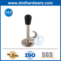 Satin New Nickel Zinc Door Stop مع Hook Hardware-DDDS020