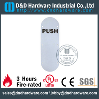 الفولاذ المقاوم للصدأ 316 جولة نوع دفع لوحة 75x300mm للأبواب المعدنية- DDSP006