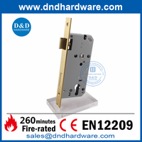 BS EN12209 SATIN BRASS FIRE RISTERS SASH DOOR LOCK-DDML009