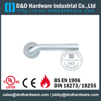 SS304 Hollow Tube Mitred Lever Handter for Extride Steel Door-DDTH015