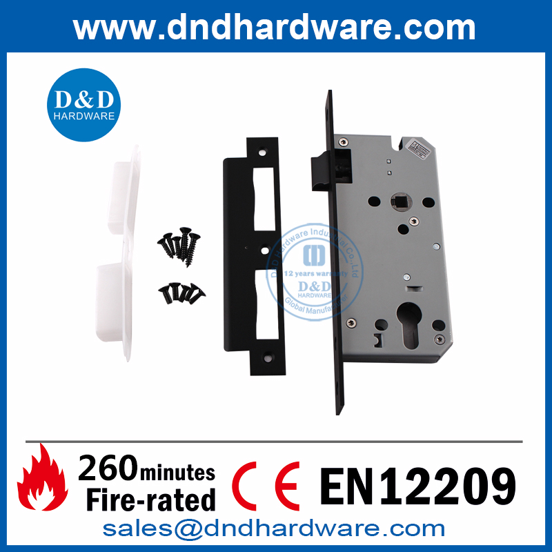 CE Mark SS304 Matte Black Black Fireproof Sash Lock-DDML009