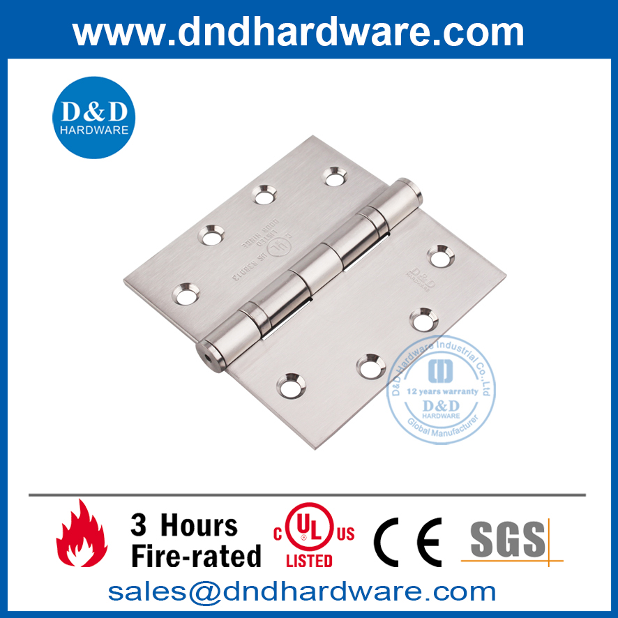 مفصلة الباب 316 الفولاذ المقاوم للصدأ عالية الجودة مع UL المدرجة- DDSS002-FR-4.5X4.5X3.4