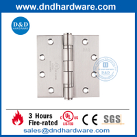 أفضل مفصلات الأبواب التجارية ذات الحريق SS304 مع شهادات UL DDSS002-FR-4.5x4.5x3