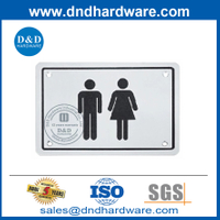 الفولاذ المقاوم للصدأ للجنسين حمام الحمام لوحة علامة مرحاض DDSP003