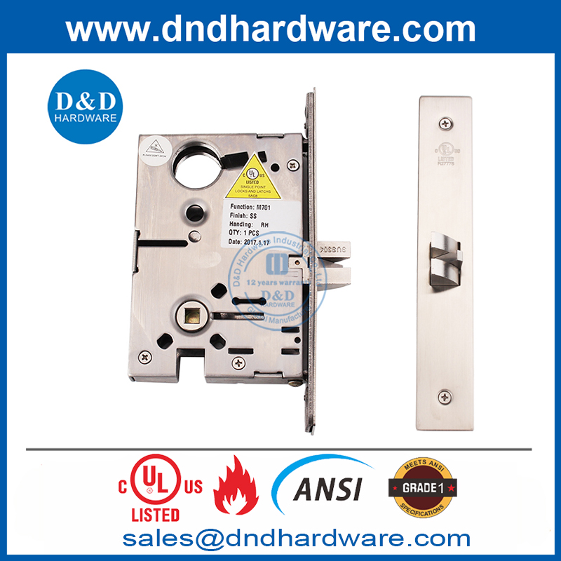 Latchbolt تديرها مقبض/ رافعة ANSI UL قفل باب مرور -DDAL01 F01